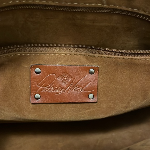 Patricia Nash Tan Light Cognac Brown Leather Olivenzia Tote Bag - Picture 12 of 16